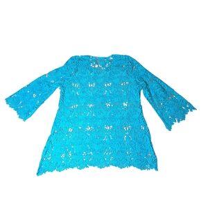 Charming Turquoise Lace Boho Festival No Size